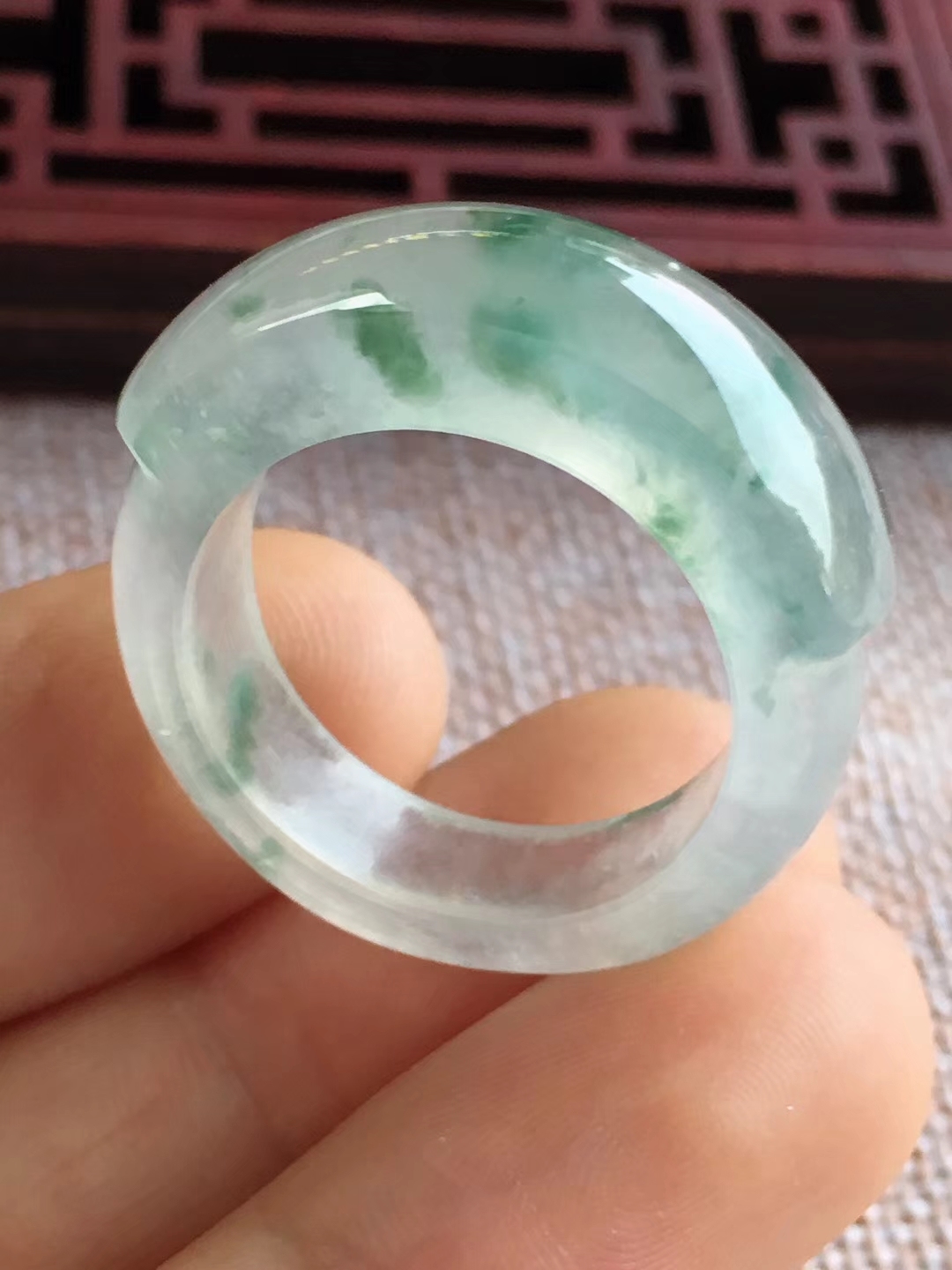 【已結緣】73531 翡翠冰飄花指環