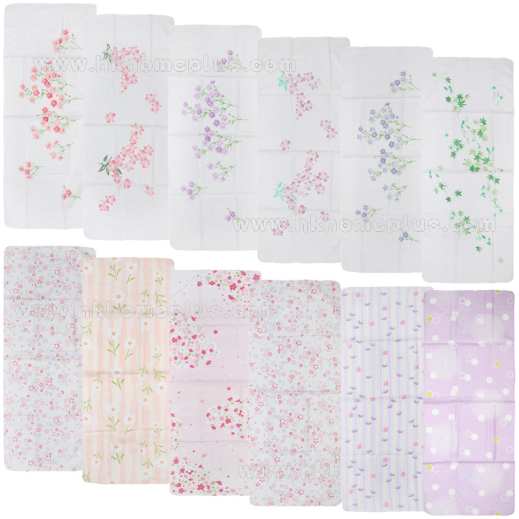 6條裝 印花紗布運動巾 4130201