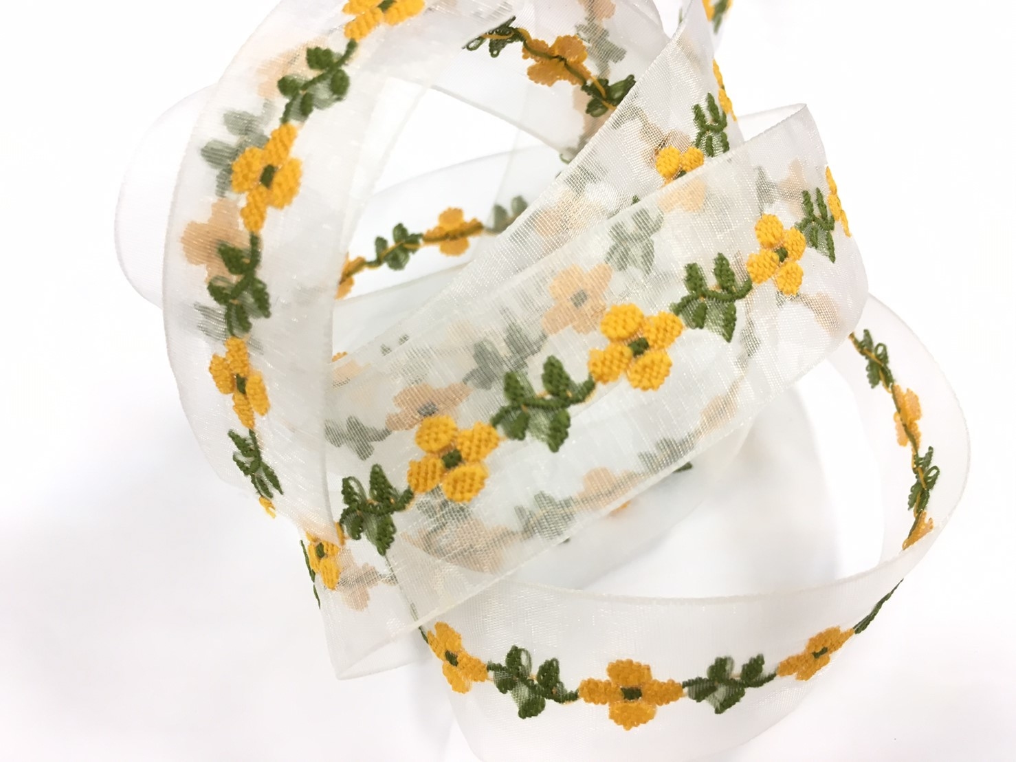 四瓣繡/刺繡網紗提花/22mm