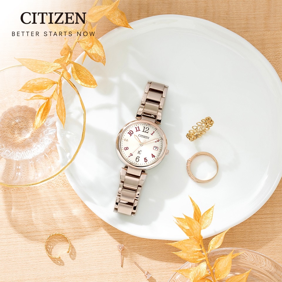 萬年鐘錶 - Citizen 星辰錶  XC   光動能女錶    EO1194-53A 錶徑33MM
