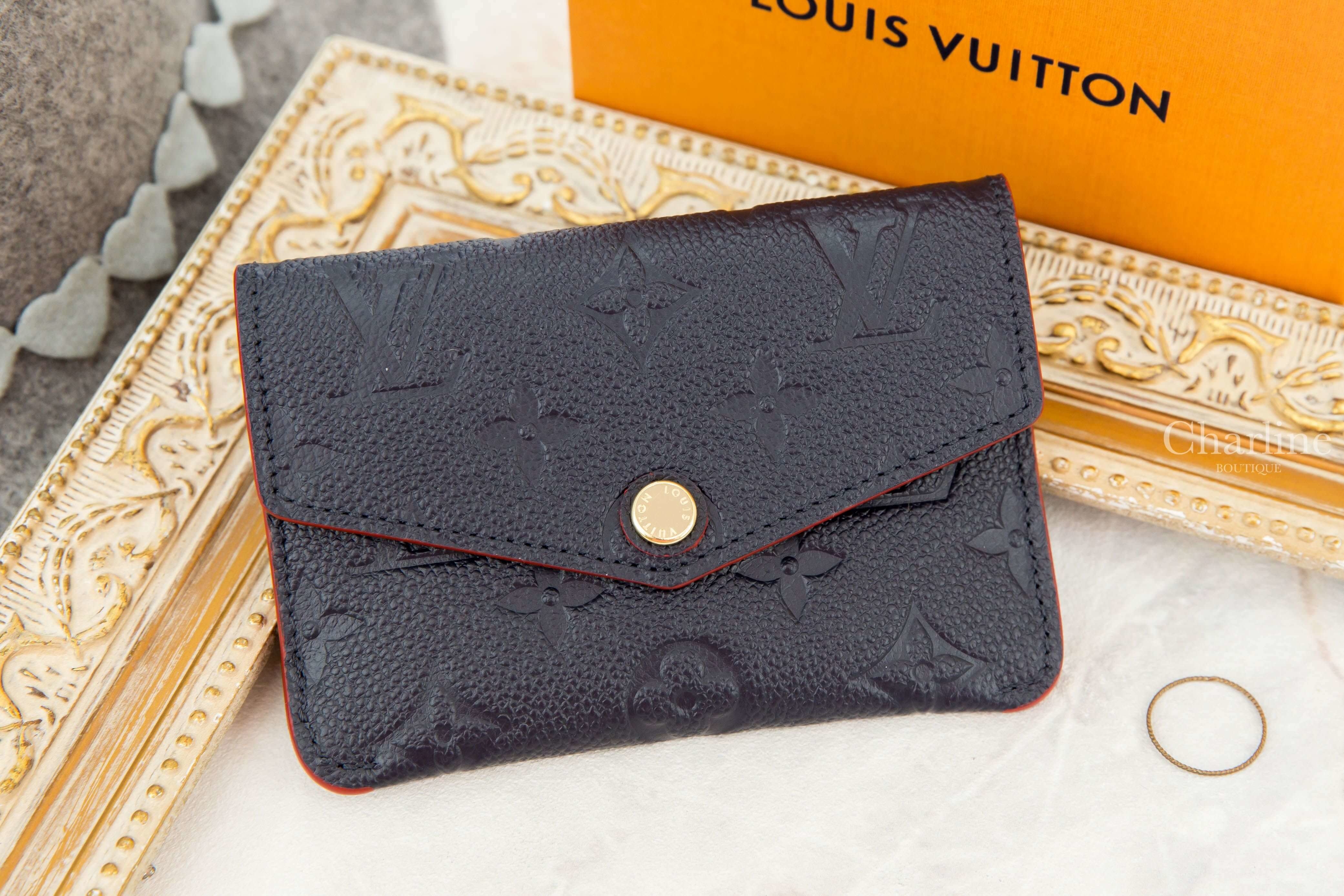 Louis Vuitton Key Pouch 海洋藍脂紅滾邊壓花鑰匙零錢包