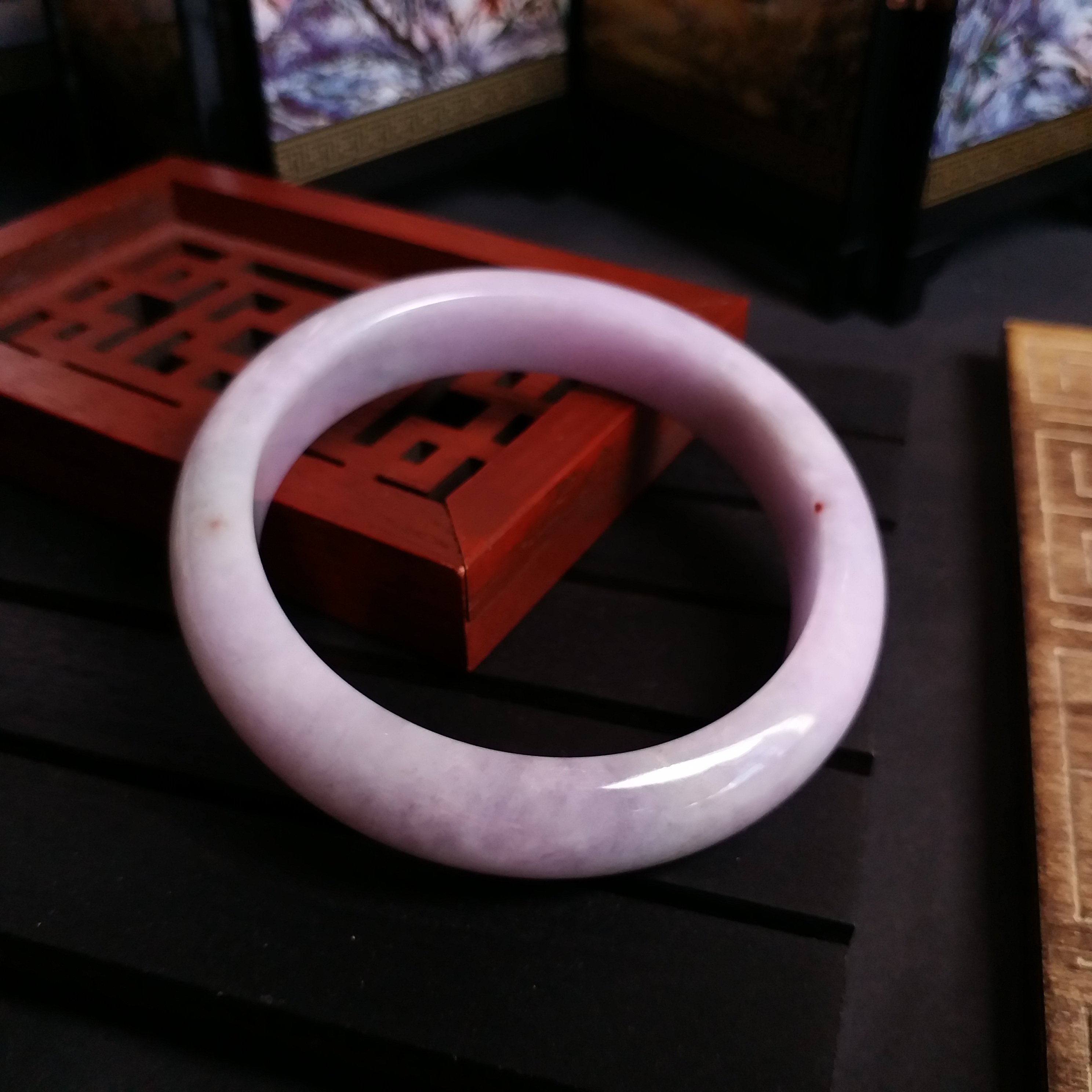 J1279 冰糯紫羅蘭玉鐲 56.46mm (1.51)