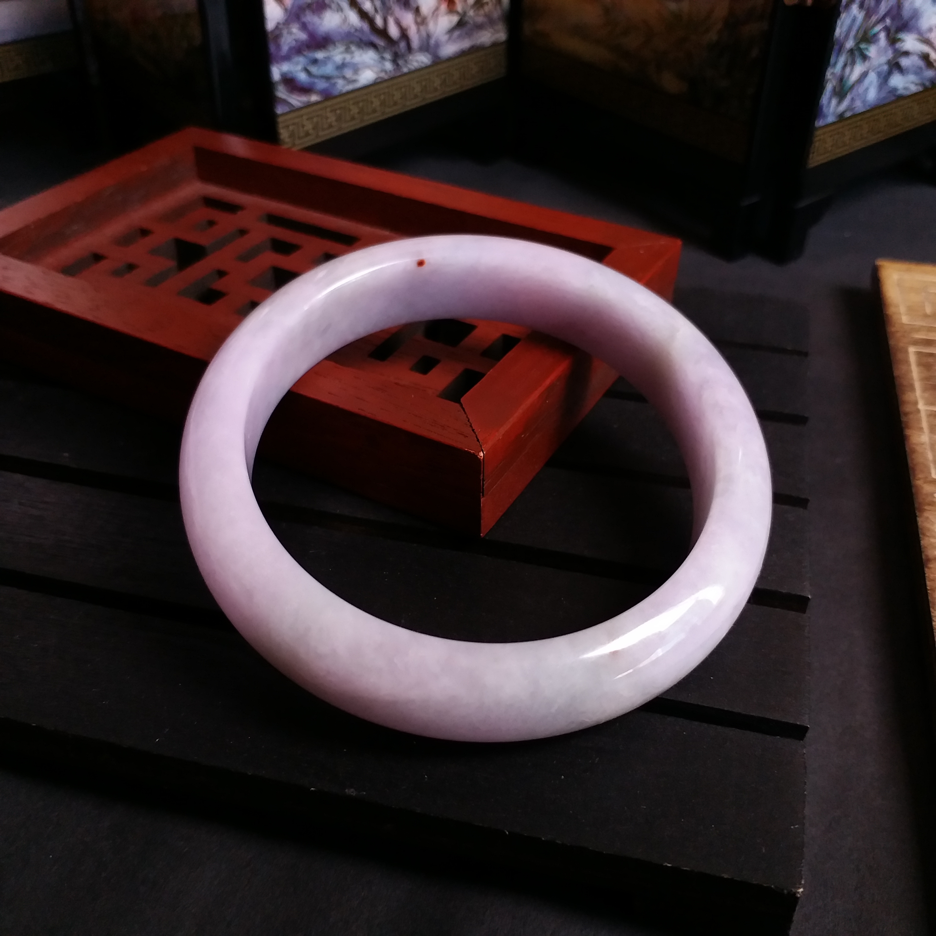 J1279 冰糯紫羅蘭玉鐲 56.46mm (1.51)