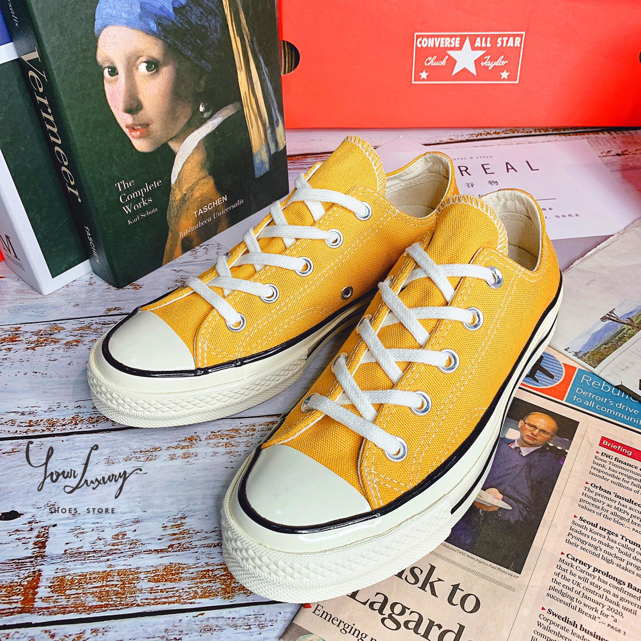 【Your Luxury】現貨 Converse Chuck 70 芥末黃 芒果色 夏季流行新色 男女鞋 情侶鞋 帆布鞋