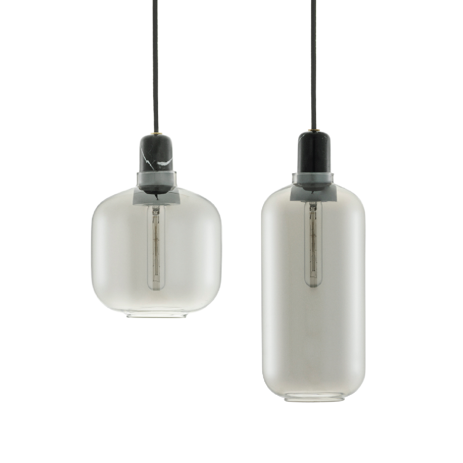 復古真空管 / 吊燈 - 黑 / 煙燻黑 by normann Copenhagen