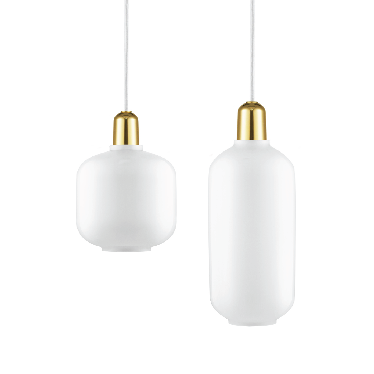 復古真空管 / 吊燈 - 黃銅 / 白 by normann Copenhagen