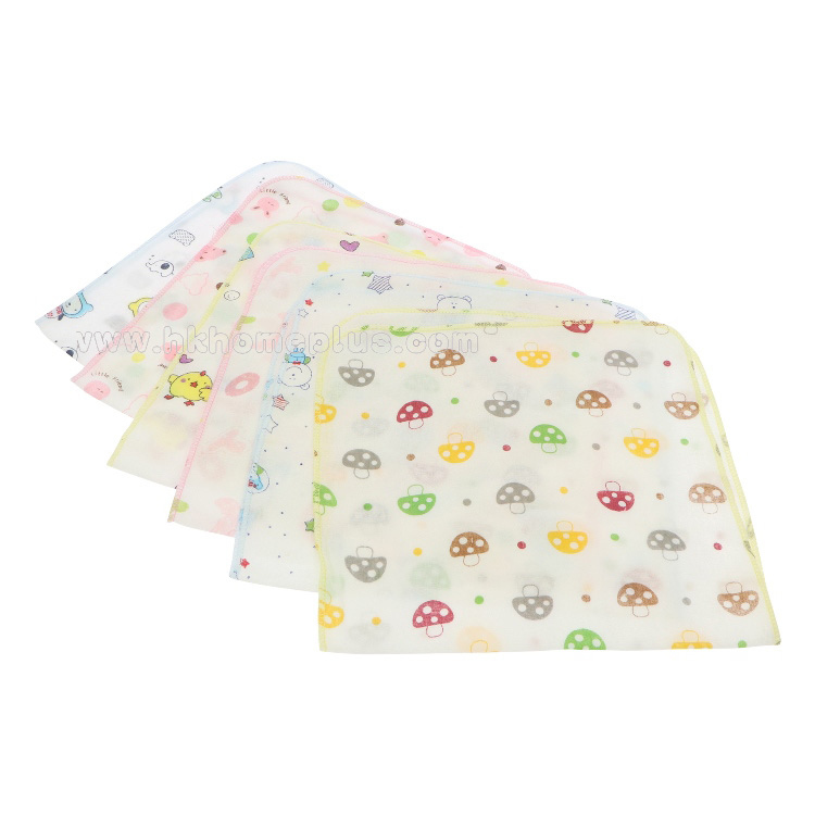 6條裝 公仔紗布印花童巾 4010206