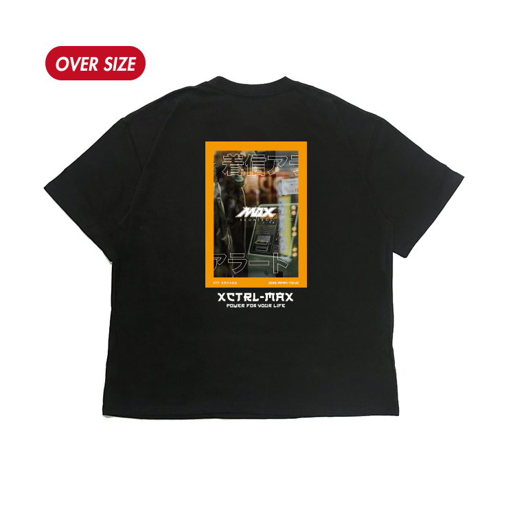 MAXXC 東京制造公共電話短T-黑