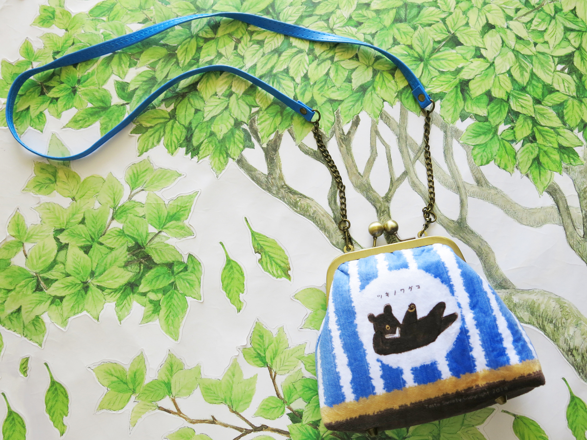 藍紋瑜珈熊口金包