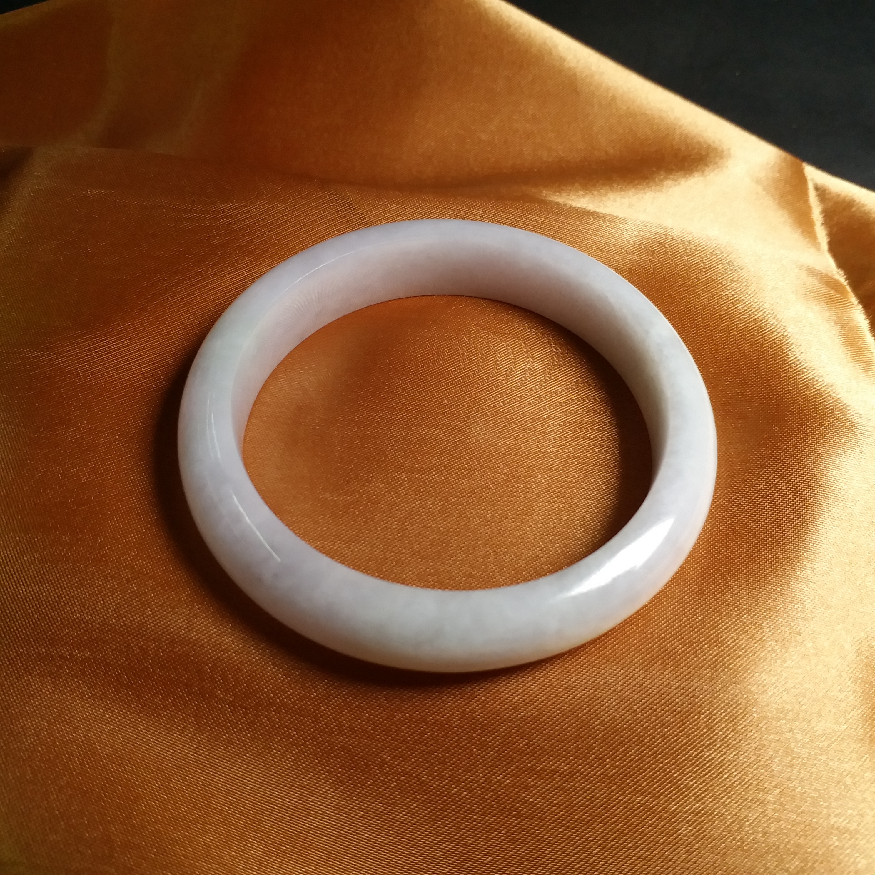 冰糯春彩福鐲 55.6mm, 天然翡翠A玉, 緬甸玉, Jade, Jadeite
