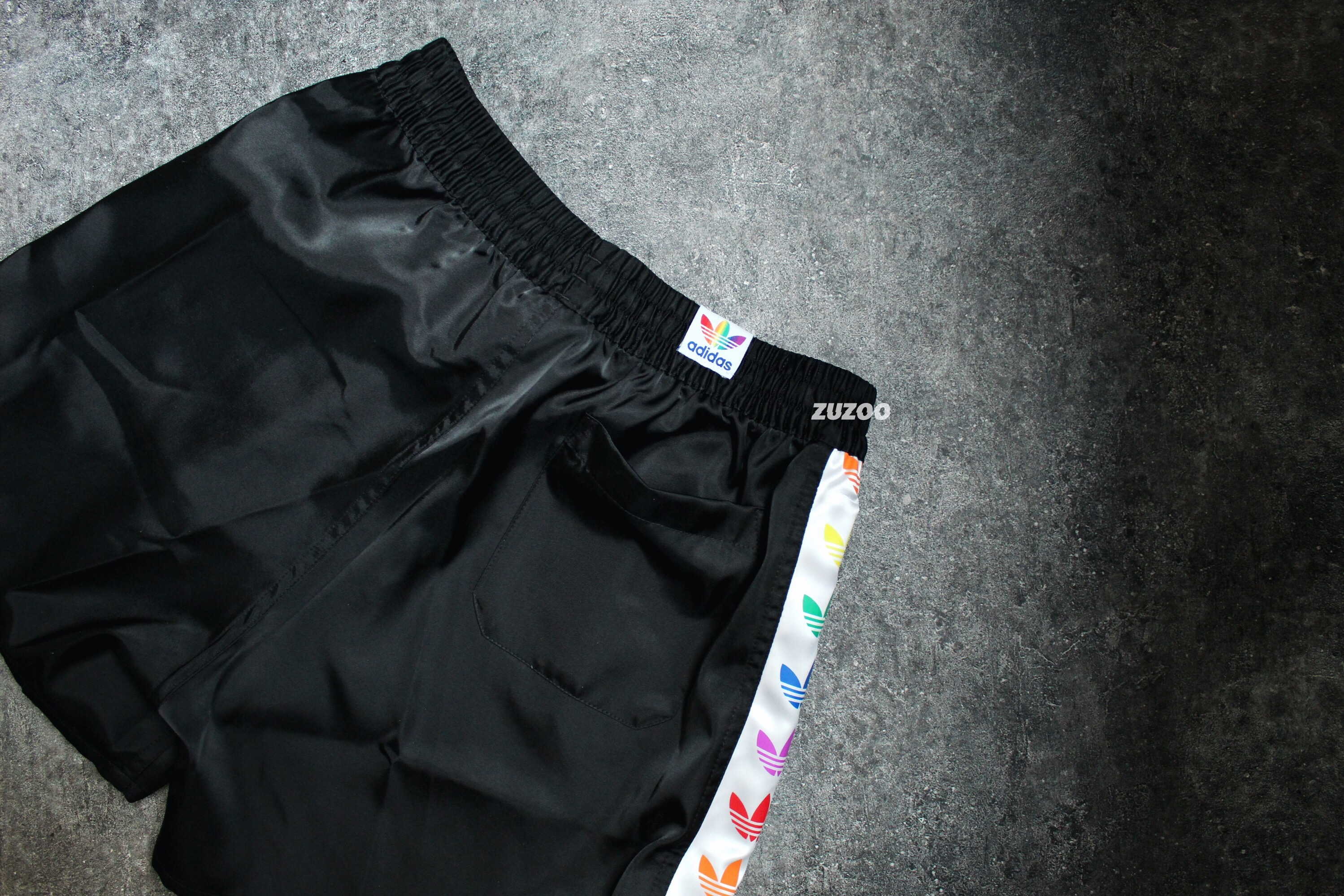rainbow adidas shorts