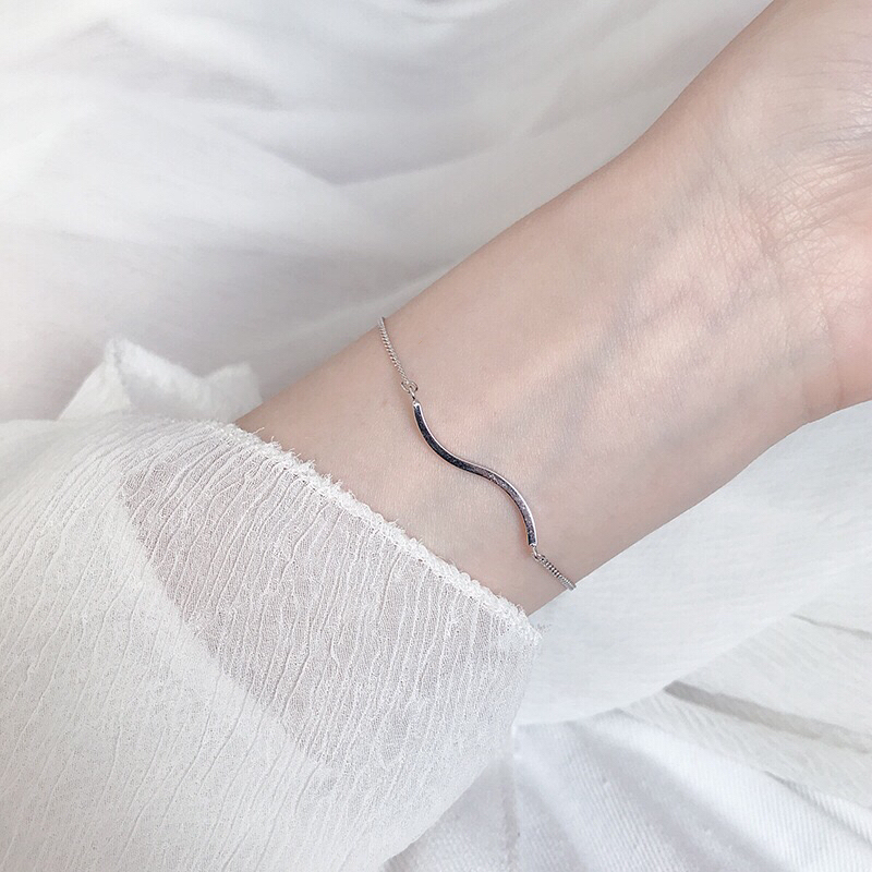 純銀百搭水波手鏈