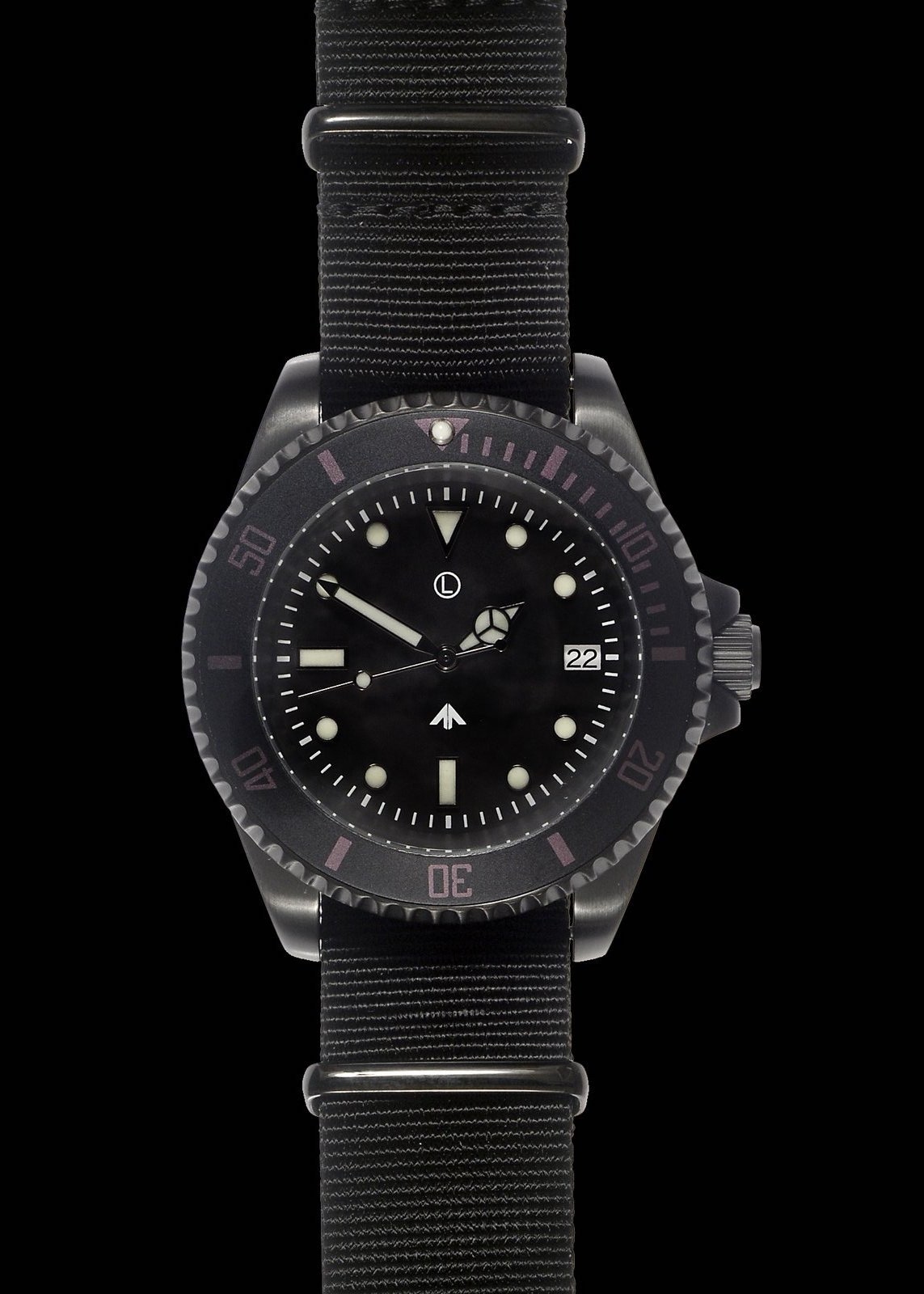 Mwc black outlet military sub watch