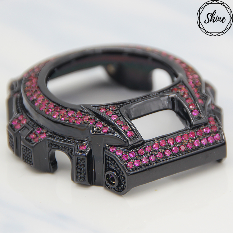 DW-6900 客製 黑X粉閃石金屬錶殼