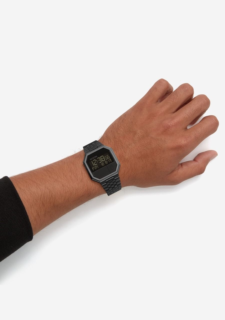 萬年鐘錶 - NIXON 尼克森 衝浪  RE-RUN電子錶  A158-001   錶徑44MM