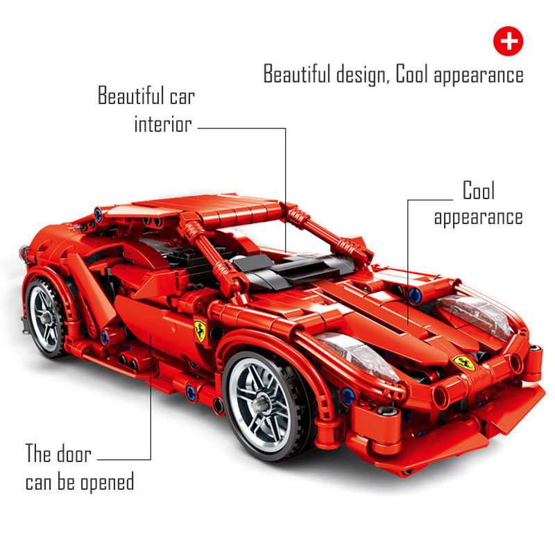 603PCS Technic Super Racing Car FRR-458 Building Blocks Set Minifigs Fit Lego NO BOX SY701501