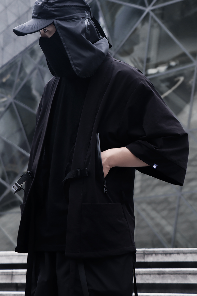 賽博朋克機能忍者五分風衣道袍
