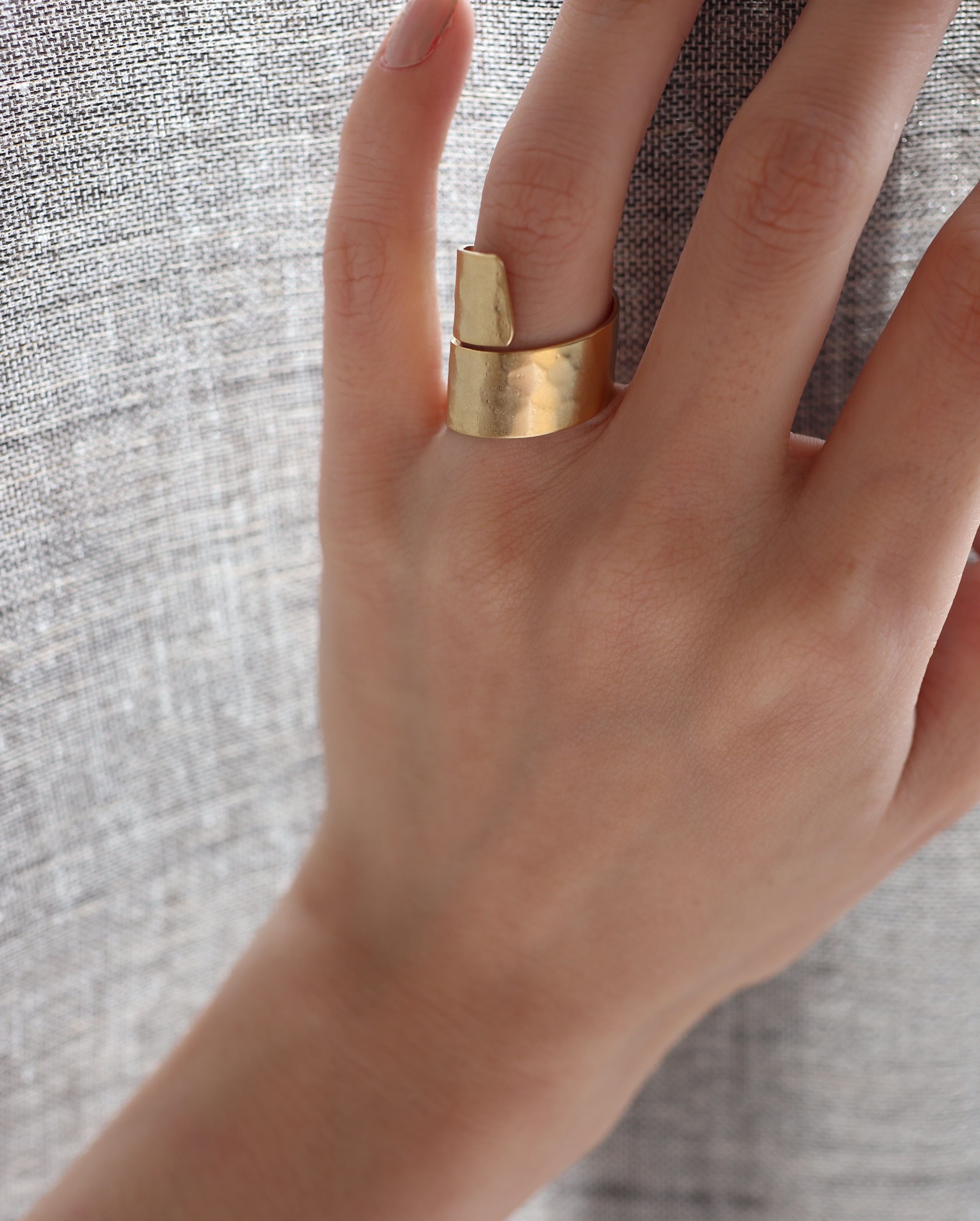 率性線條｜復古金戒指