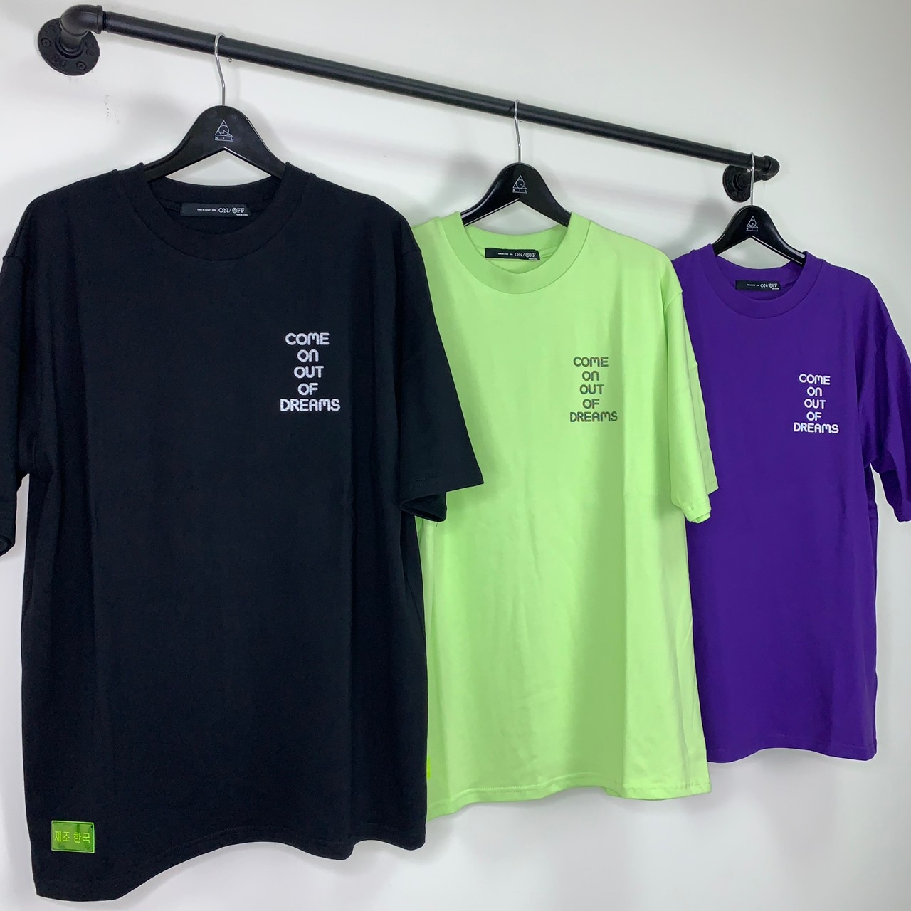 韓國標語反光寬鬆短袖 螢光 短T