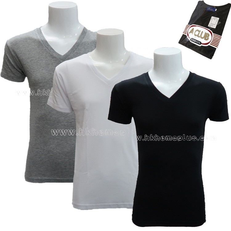 3件裝 A級: 男裝V領短袖衫 (S-XXL碼)