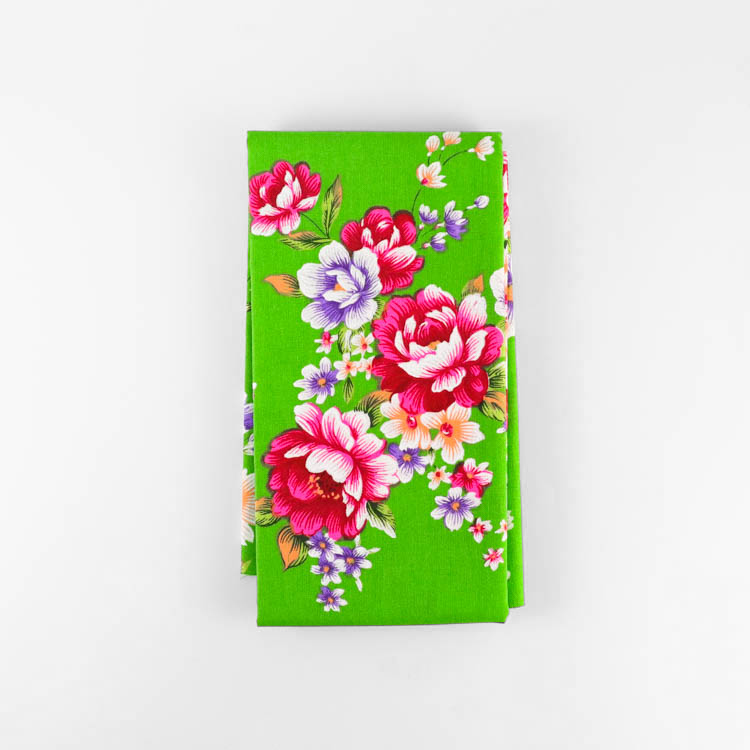 客家花布一碼 草地綠 來好台灣選物