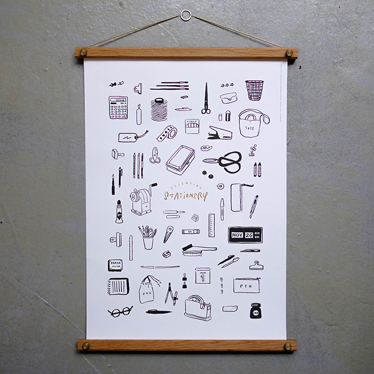 「ESSENTIAL STATIONERY」文具海報