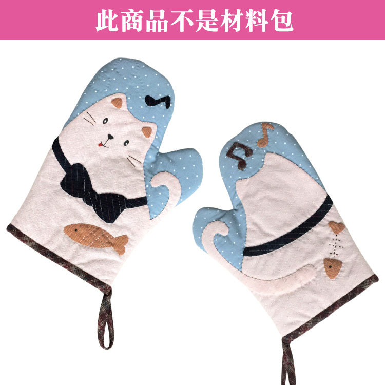 販售原尺寸【紙型+彩色說明書】(食尚貓咪隔熱手套)