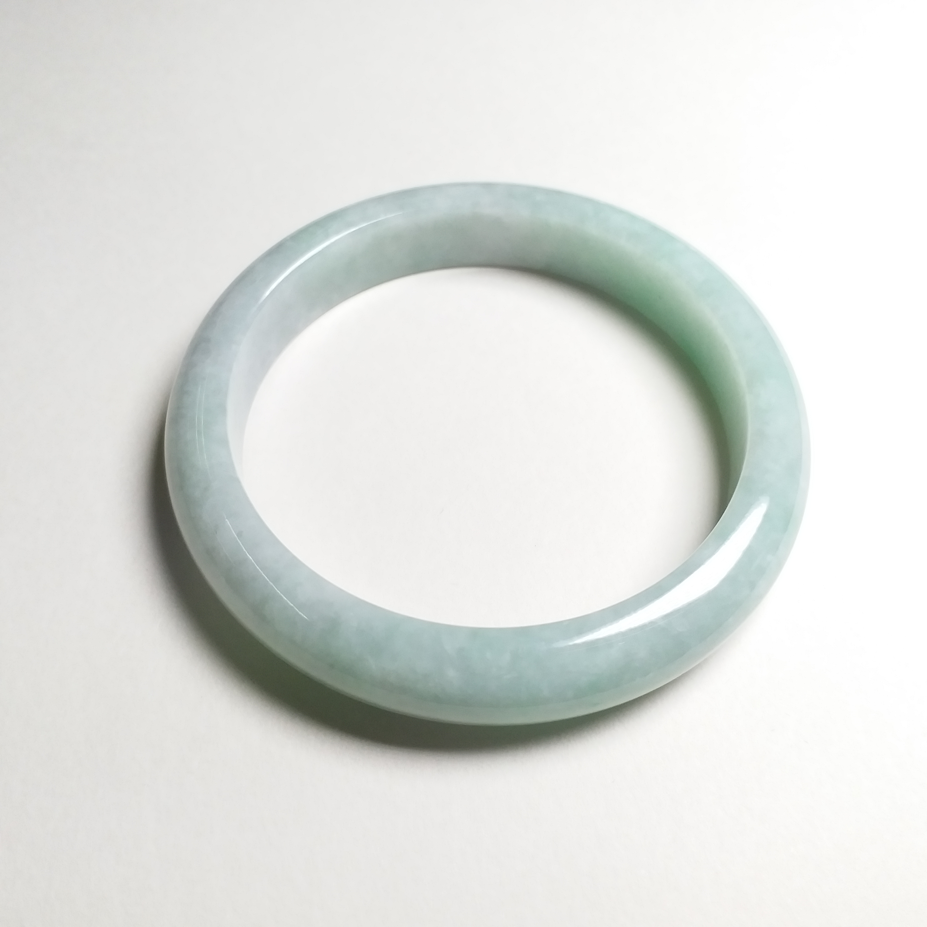 冰糯萍果綠玉鐲 59.5mm, 天然翡翠A玉, 緬甸玉, Jade, Jadeite