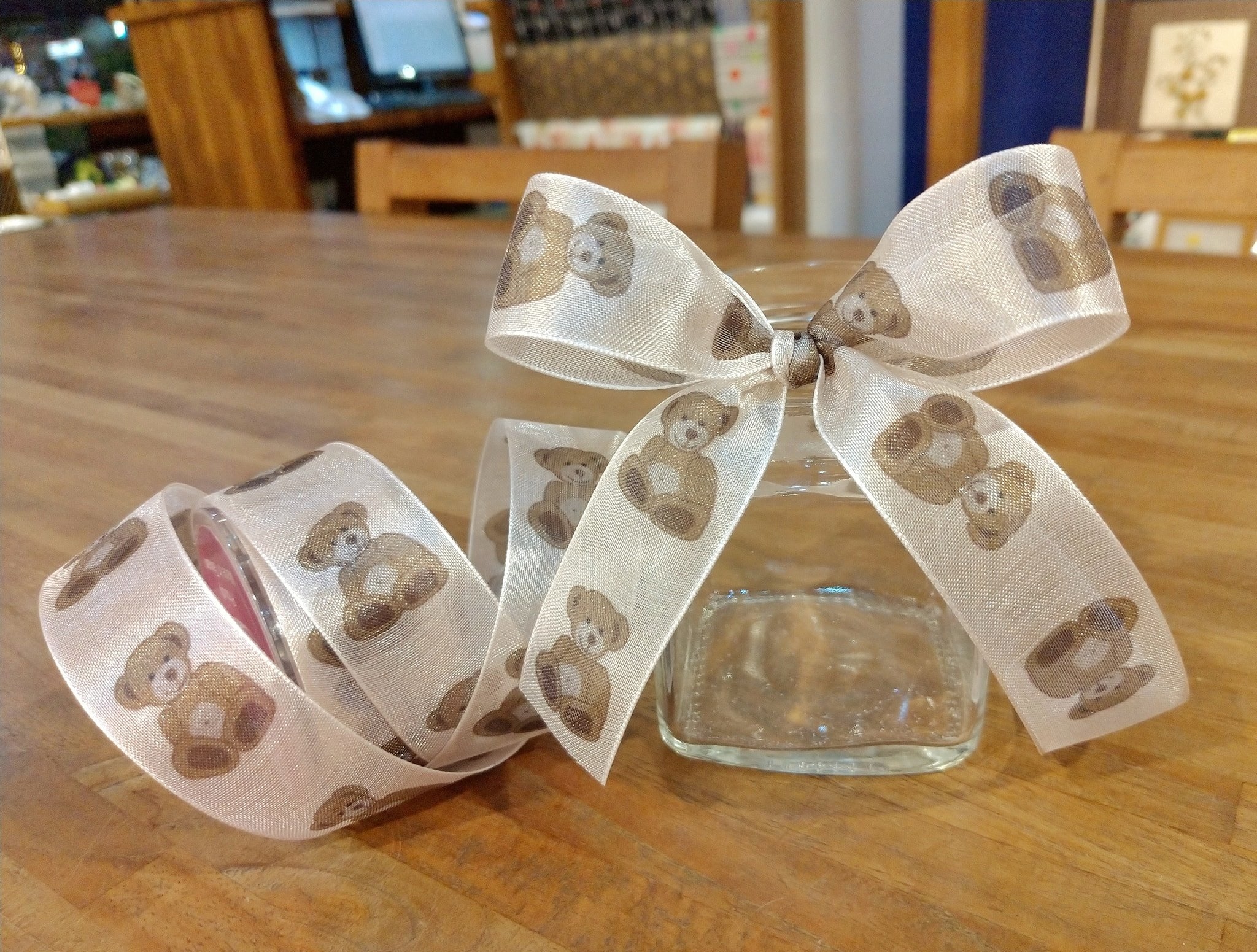 泰迪熊/平織網紗/25mm