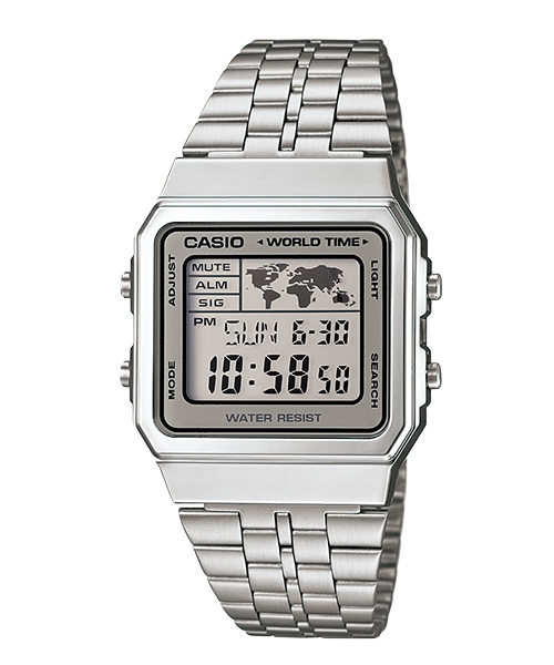 萬年鐘錶 - 卡西歐  CASIO 復古金錶 電子錶  A500WA-7  錶徑 39 MM