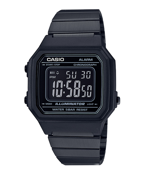 萬年鐘錶 - 卡西歐  CASIO 復古金錶 電子錶  B650WB-1B  錶徑 43.1MM