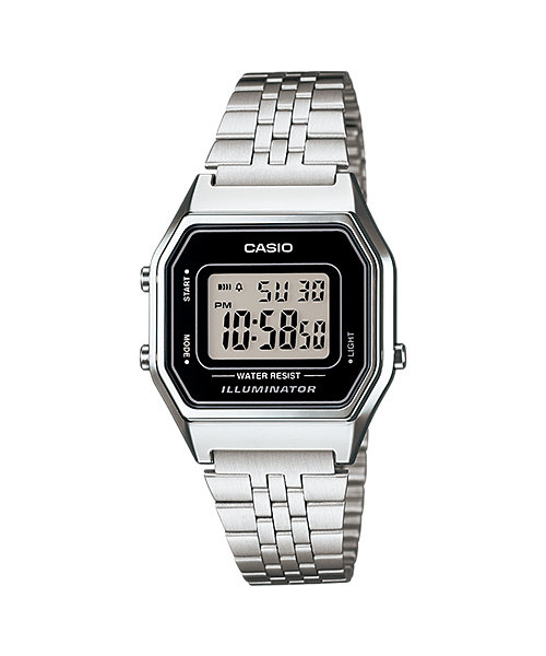 萬年鐘錶 - 卡西歐  CASIO 復古金錶 電子錶  女錶 LA680WA-1 錶徑 33.5MM