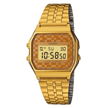 萬年鐘錶 - 卡西歐  CASIO 復古金錶 電子錶  A159WGEA-9  錶徑 38.6 MM