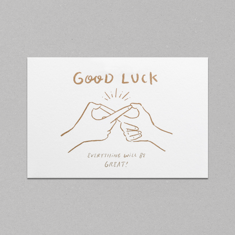 「GOOD LUCK」好運明信片