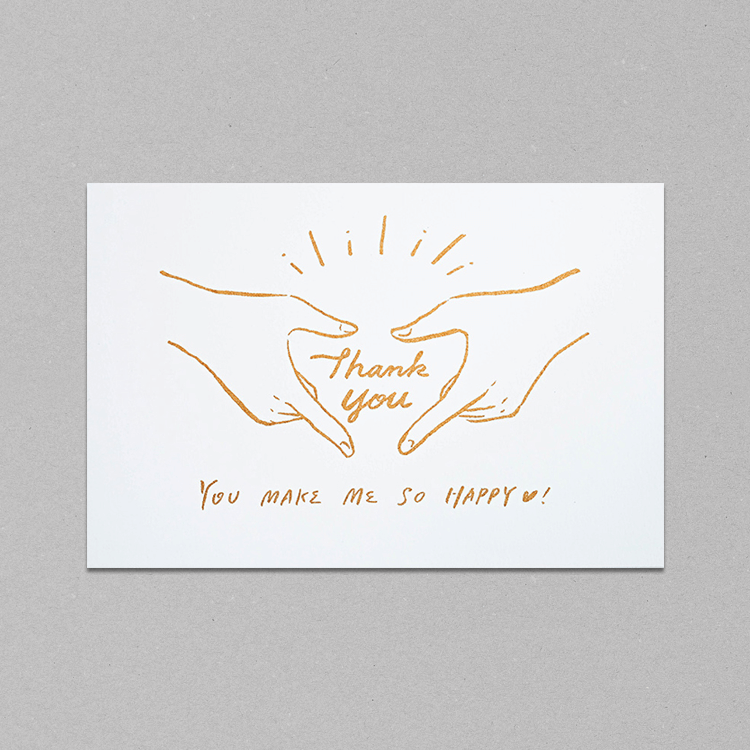「THANK YOU」感謝明信片