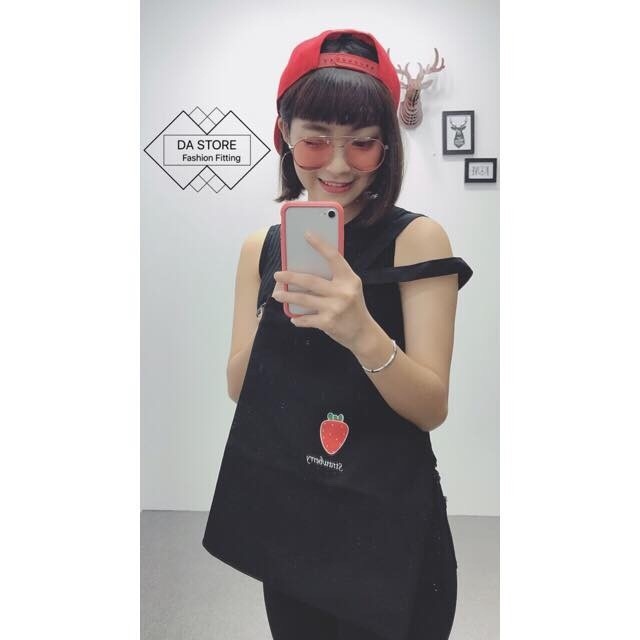 水果系列帆布購物包/黑色兩款