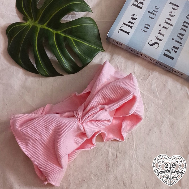 韓國棉質超大啾啾棉質寬髮帶