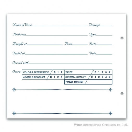 WINEX 酒標蒐集貼 記錄表