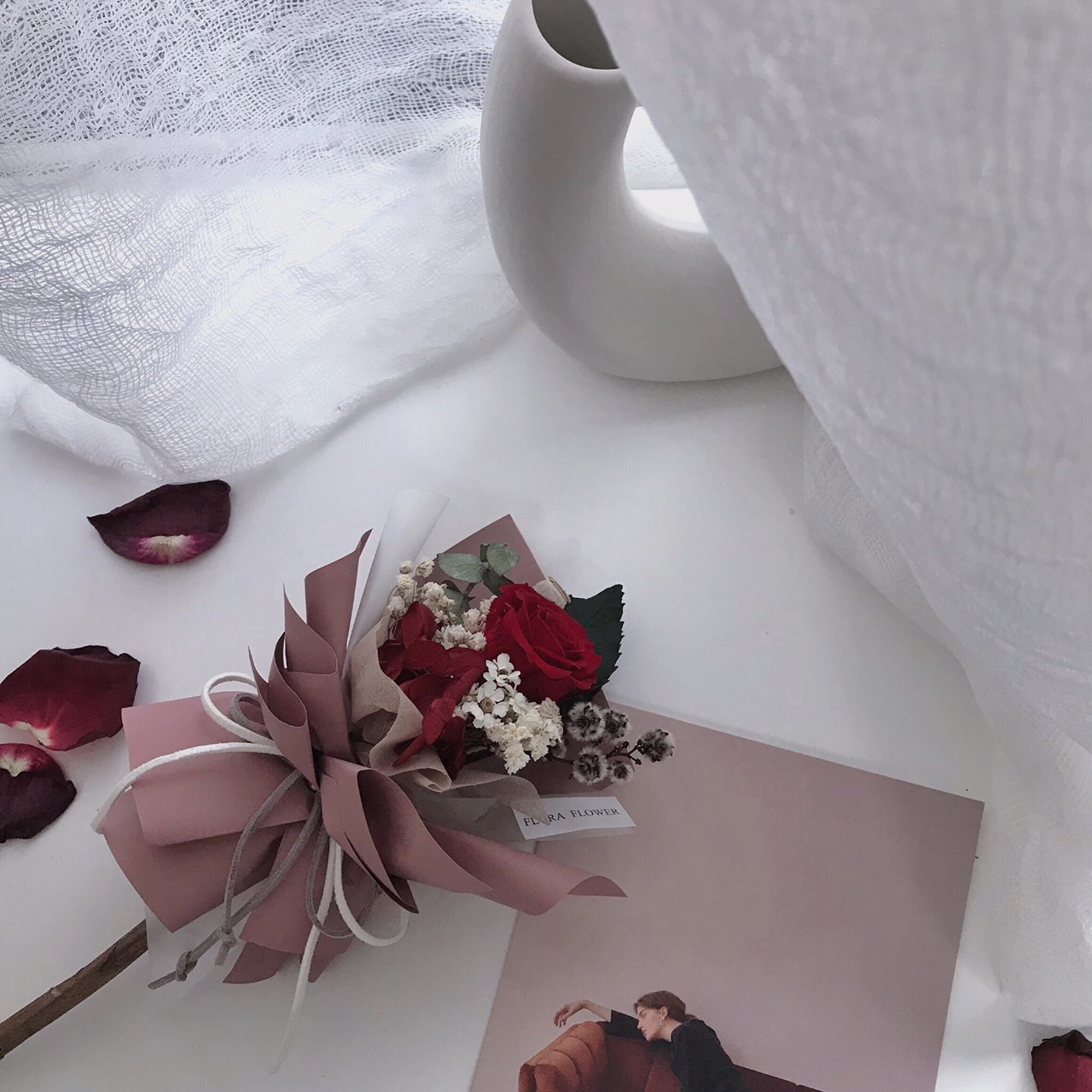 單支永生玫瑰-紅色