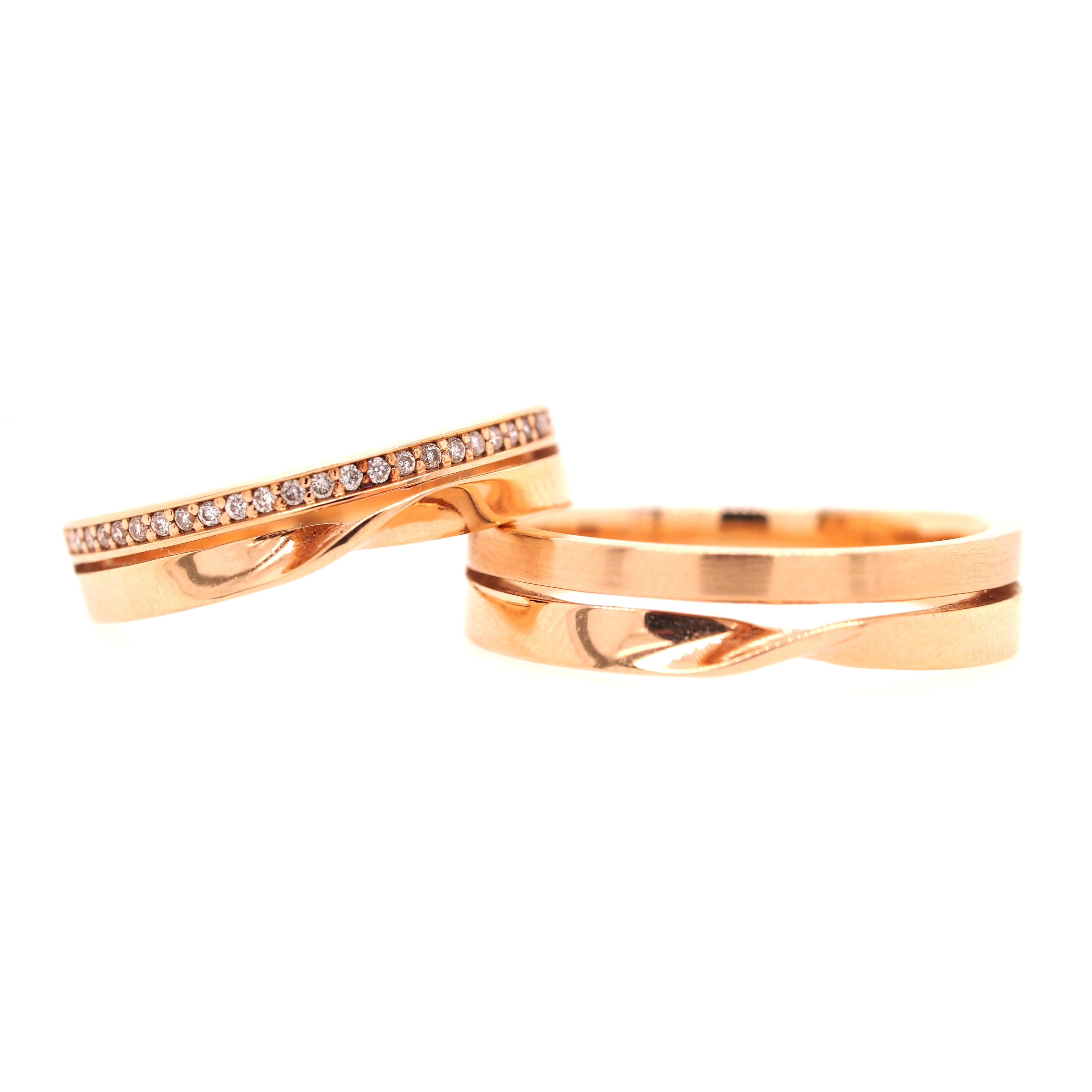 韓國 - Fancy Bit 18K玫瑰金 結婚戒指