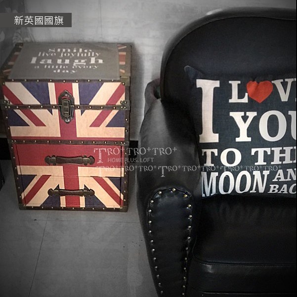 英國國旗皮箱雙抽櫃