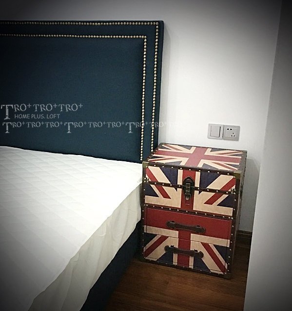 英國國旗皮箱雙抽櫃