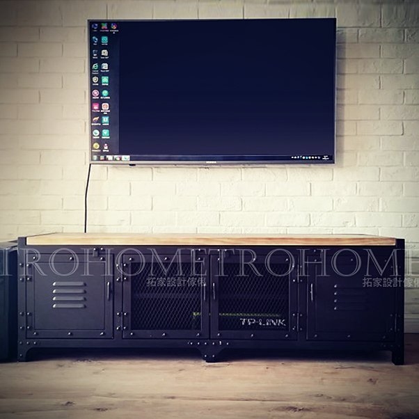 可訂製 復古鐵網電視櫃