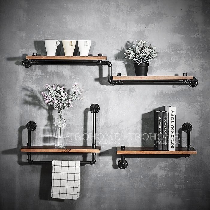 可訂製 實木水管層架