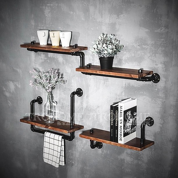 可訂製 實木水管層架