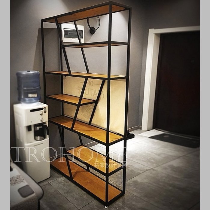 可訂製-線條感實木書架