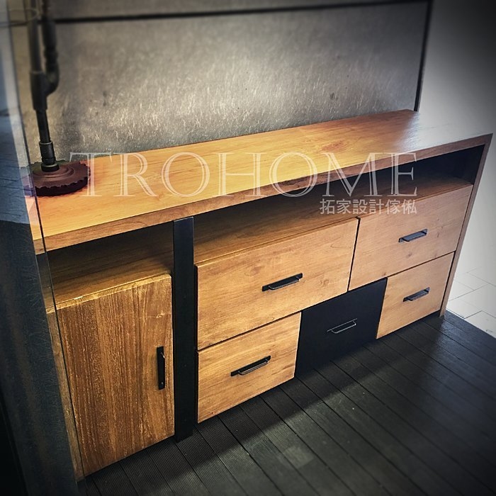 可訂製 設計感實木抽屜收納櫃