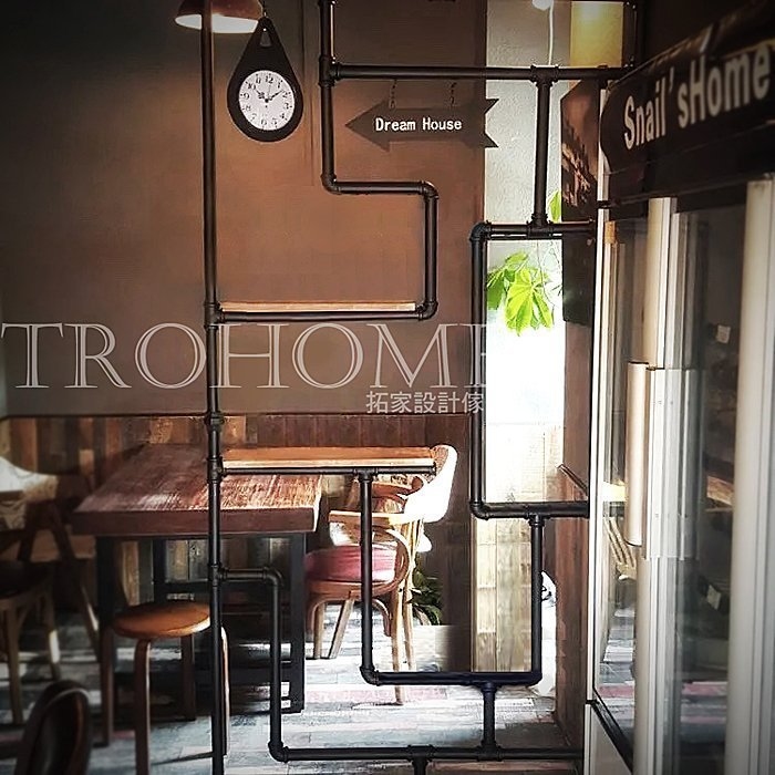 可訂製 水管實木屏風櫃