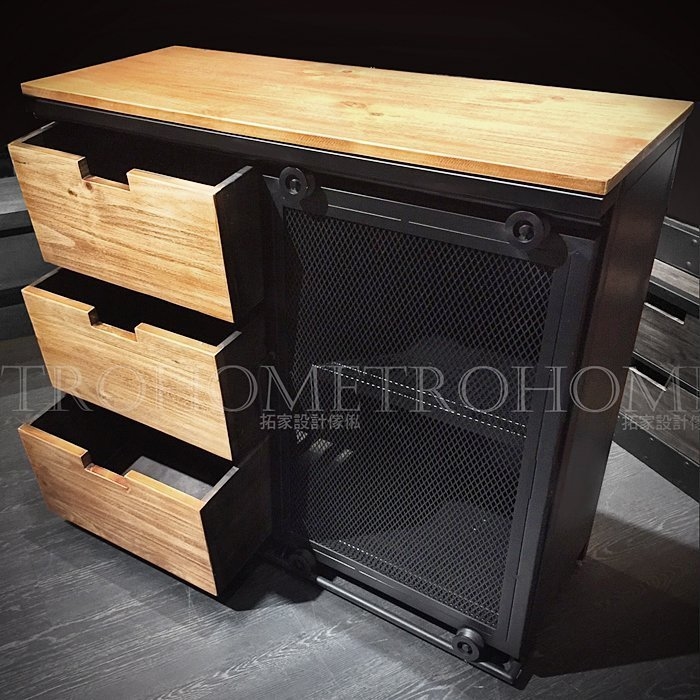 可訂製-滑軌網門抽屜收納櫃