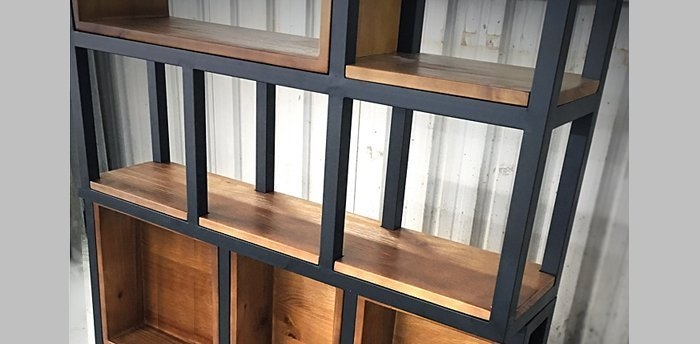 可訂製-實木方格屏風櫃